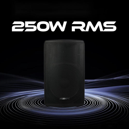 PERSANG MAX 15R Public Address (PA) Speaker with 2 UHF-Wireless Microphones | 250 Watts RMS/2500 PMPO | 38.10 cm Woofer | Echo, Volume & Guitar Tuning System | Supports SD and USB | Black Colo Persang Karaoke