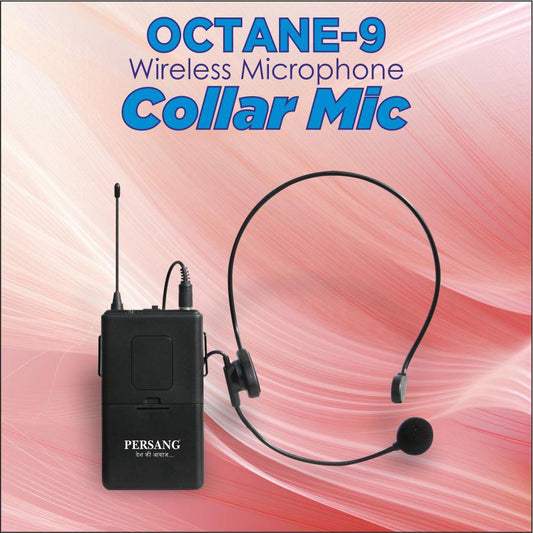 PERSANG UHF Collar Microphone, 7 Hours Playtime with Auto Connect Receiver, 1/4 Audio Connector Receiver, for Karaoke, Sound Mixer, PA & Car Audio Persang Karaoke