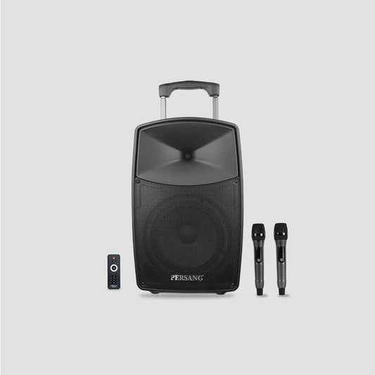 PERSANG Octane 9 Premium (10) 25.4 CMS Trolley Speaker | 2X UHF Wireless Mic | Upto 7 Hours Playtime | 100 Watts RMS/ 1000 PMPO, Bluetooth, Aux, USB, SD Card | 1 Year Warranty Persang Karaoke