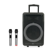 PERSANG Melody Mix 12 Inch Trolley Speaker | Two Wireless Microphone | 320W Peak Power | LED Lights | TWS, USB, Bluetooth | Upto 4 Hrs Battery | Recording & Mic Controls