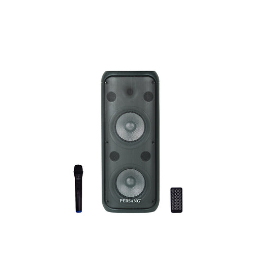 PERSANG Onyx 8 Tower Speaker | 400 watts peak power with (20.32 cm) Dual Woofers | Mono Bluetooth Speaker |Upto 4 Hours Play Time with Type C Charging,Multi-Connectivity Party Truly Wireless Speakers