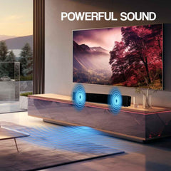 PERSANG Amigo Soundbar 140 Watts RMS | 2.1 CH Wooden Soundbar with in-Built Sub Woofer | Bluetooth 4.0 | Wall Mountable | Fully Function Remote Control | Component and Optical Input | AUX and CO Axial