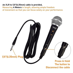 RM-580 Professional Vocal MicrophonePersang Rm-580 Professional Vocal Wired Microphone | Wired Handheld Mic With On And Off Switch | Xlr Dynamic Mic (Wired Microphone)