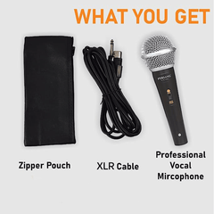 RM-580 Professional Vocal MicrophonePersang Rm-580 Professional Vocal Wired Microphone | Wired Handheld Mic With On And Off Switch | Xlr Dynamic Mic (Wired Microphone)