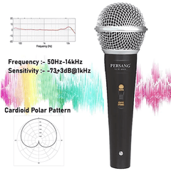 RM-580 Professional Vocal MicrophonePersang Rm-580 Professional Vocal Wired Microphone | Wired Handheld Mic With On And Off Switch | Xlr Dynamic Mic (Wired Microphone)