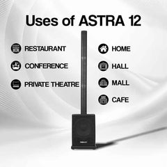 PERSANG Astra 1000W RMS, Portable Line Array Speaker 180 Degree Coverage, Large 30.48CM Woofers, TWS Functions, Portable Detachable Bars, Multi-Connectivity Bluetooth, SD Card, USB slot