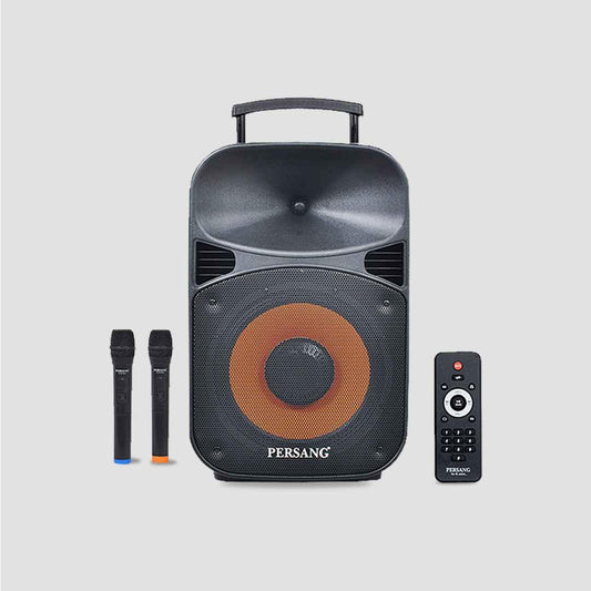 Persang Octane 9 (15) 38.1Trolley Bluetooth Speaker with 2X UHF Mic & Remote, 50 Watts RMS / 500 PMPO, Upto 4 Hrs Playtime,FM,Bluetooth, USB/SD Card/AUX | EQ Modes & Reactive RGB Lights