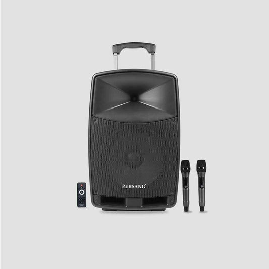 PERSANG Octane 9 Premium (12) 30.48 CMS Trolley Speaker | 2X UHF Karaoke Wireless Mic | Upto 7 Hrs Playtime | 100 Watts RMS/1000 PMPO| 30.48 cm Driver | Audio & Music Recording | Bluetooth/Aux/USB & SD Card,1 Year Warranty