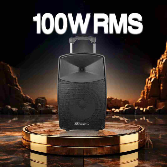 PERSANG Octane 9 Premium (10) 25.4 CMS Trolley Speaker | 2X UHF Wireless Mic | Upto 7 Hours Playtime | 100 Watts RMS/ 1000 PMPO,  Bluetooth, Aux, USB, SD Card | 1 Year Warranty