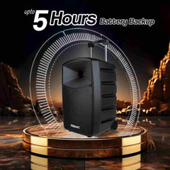 PERSANG Octane 9 Premium (10) 25.4 CMS Trolley Speaker | 2X UHF Wireless Mic | Upto 7 Hours Playtime | 100 Watts RMS/ 1000 PMPO,  Bluetooth, Aux, USB, SD Card | 1 Year Warranty