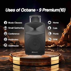 PERSANG Octane 9 Premium (10) 25.4 CMS Trolley Speaker | 2X UHF Wireless Mic | Upto 7 Hours Playtime | 100 Watts RMS/ 1000 PMPO,  Bluetooth, Aux, USB, SD Card | 1 Year Warranty