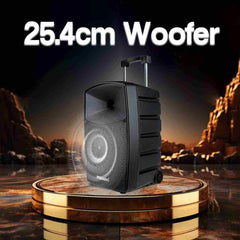 PERSANG Octane 9 Premium (10) 25.4 CMS Trolley Speaker | 2X UHF Wireless Mic | Upto 7 Hours Playtime | 100 Watts RMS/ 1000 PMPO,  Bluetooth, Aux, USB, SD Card | 1 Year Warranty