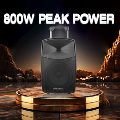 PERSANG Octane 9 Premium Singing Trolley Speaker (10) 25.4 CMS | 2X UHF Wireless Mic | Upto 6 Hours Playtime | 800 Watts peak,  Bluetooth, Aux, USB, SD Card | 1 Year Warranty