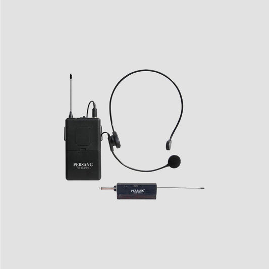 PERSANG UHF Collar Microphone, 7 Hours Playtime with Auto Connect Receiver, 1/4 Audio Connector Receiver, for Karaoke, Sound Mixer, PA & Car Audio