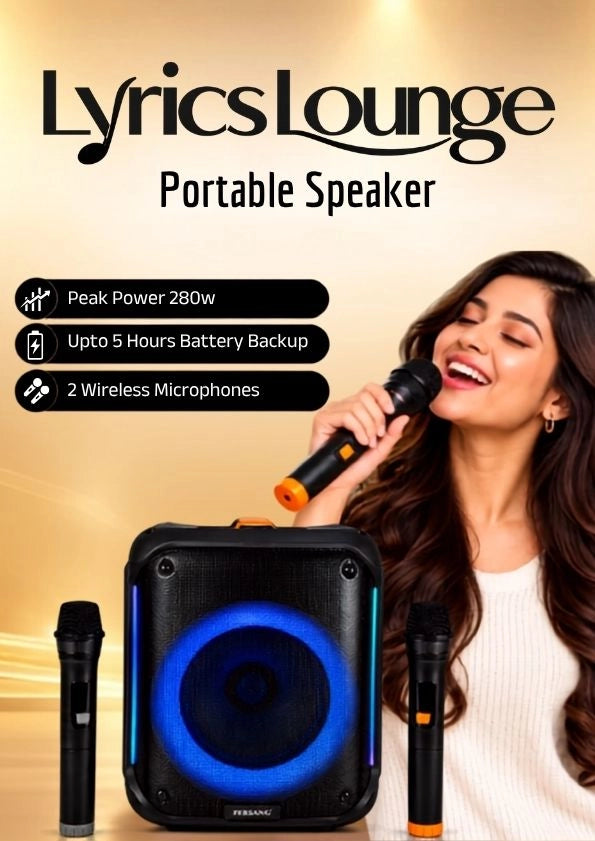 Persang Lyrics Lounge Portable Bluetooth Speaker