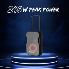Persang Octane 9(8) Singing Trolley Speaker 30 Watts RMS with 2 UHF Wireless Mic, Upto 3 Hrs Playtime Supports Guitar | 20.32 CM Woofers with Remote Controls for Mic, AUX Connectivity | 1 Year Warranty