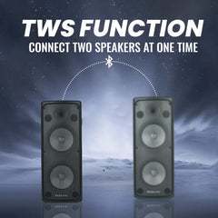 PERSANG Onyx 10 Tower Speaker | 60 Watts RMS / 600 PMPO Speakers with (25.4 cm) Dual Woofers | Mono Bluetooth Speaker | Upto 4 Hrs Playback Time with Type C Charging,Multi-Connectivity Party Speakers Persang Karaoke