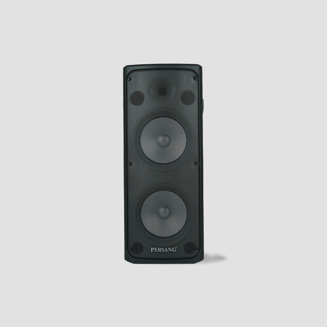 PERSANG Onyx 10 Tower Speaker | 60 Watts RMS / 600 PMPO Speakers with (25.4 cm) Dual Woofers | Mono Bluetooth Speaker | Upto 4 Hrs Playback Time with Type C Charging,Multi-Connectivity Party Speakers Persang Karaoke
