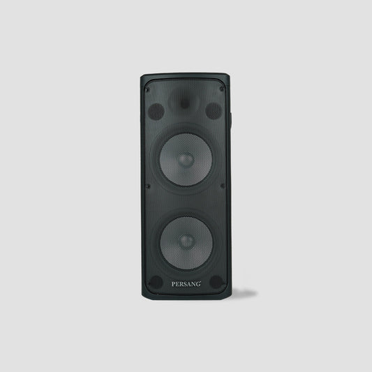 PERSANG Onyx 10 Tower Speaker | 60 Watts RMS / 600 PMPO Speakers with (25.4 cm) Dual Woofers | Mono Bluetooth Speaker | Upto 4 Hrs Playback Time with Type C Charging,Multi-Connectivity Party Speakers